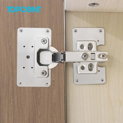 China Modern Cabinet Easy Mount Concealed Hinge Fix Stainless Steel Door Panels Hinged Hinge Mounting Plate for sale