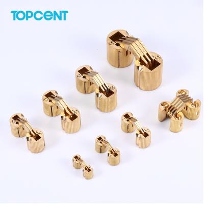 China Topcent 8-24Mm Modern Solid Hinge Cylinder Invisible Copper Brass Hinge for sale