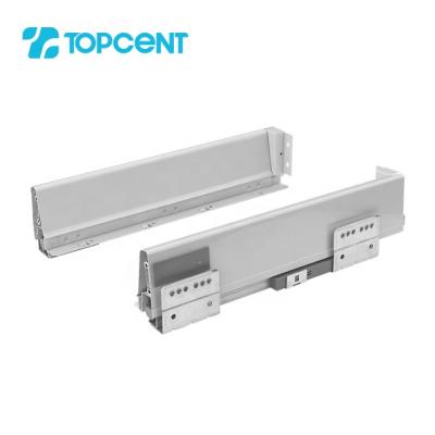 China Topcent Box Modern Mental Cabinet Double Wall Soft Narrow Hydraulic Drawer Slide for sale