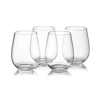 China BPA free/wine glasses 470ml/16oz plastic stemless tritan unbreakable acrylic shatterproof for sale