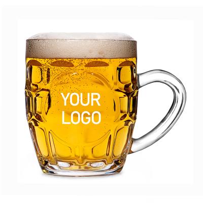 China Wholesale dimple beer mug custom dimpled beer dimple beer mug glass beer mug for sale