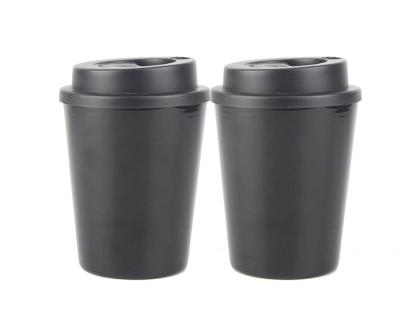 China DOUBLE WALL 12oz 350ml Plastic Double Wall PP Coffee Take Away To Go Mug for sale