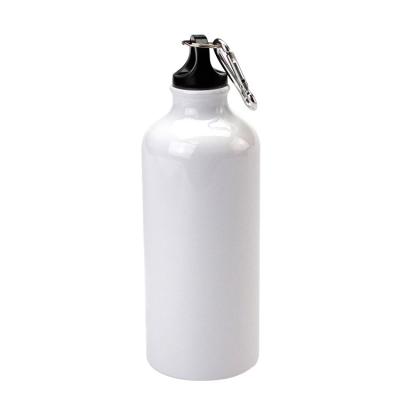 China Stocked Heat Press Transfer White Coated 400ml 500ml 600ml 750ml White Aluminum Water Bottle for sale