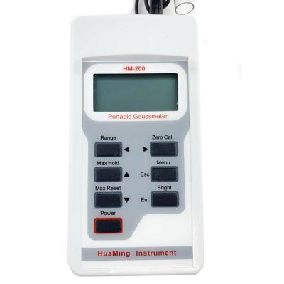 China Huaming HM-200 AC/DC Digital portable gauss meter/high accuracy magnetometer/handy tesla meter HM200 for sale