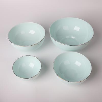 China Viable high quality materials 8 inch porcelain dinnerware sauce bowl ceramic soup bowl for dining room for sale