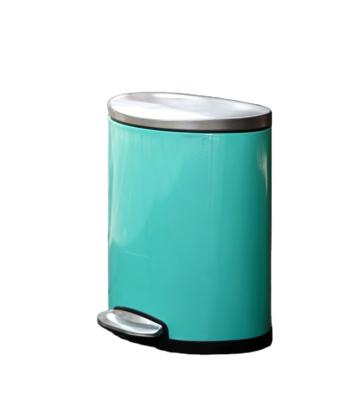 China Sustainable New Type Metal Trash Can Stainless Steel Square Trash Can Kitchen Living Room Quiet Trash Can for sale