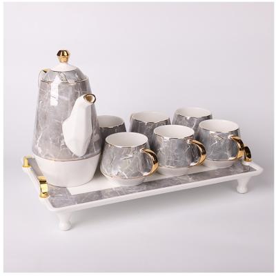 China Seven Days Delivery Low Price Tea Set Gift Ceramic Teapot And Tea Cup Viable Set Ceramic Tea Sets With Teapot for sale