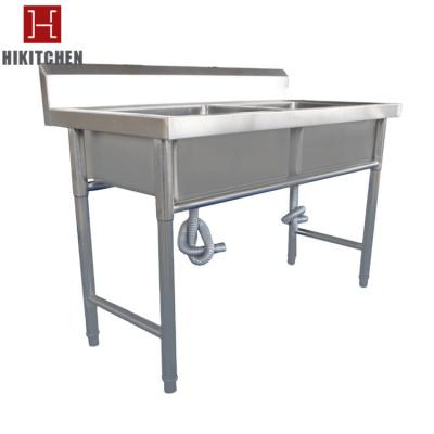 China Without Faucet China Manufacture Custom Equipment High Quality 201Stainless Steel Single Bowl Commercial Kitchen Sink for sale