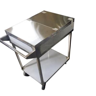 China Commercial Vegetable Processing Plant OEM Factory Serving Kitchen Stainless Steel Stand Trolley Cart With Manufacturer Price for sale