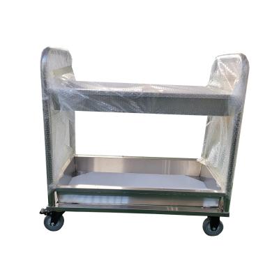 China Vegetable Processing Factory Food Kitchen Stainless Steel Tray Trolley Cart With Cheap Wholesale Transport Price for sale