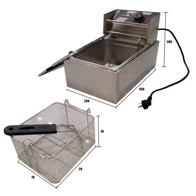 China Fry Meat Commercial CE Approved Electric Professional Snack Chicken French Fries Deep Fryer With Potato Chips Frying Machine for sale