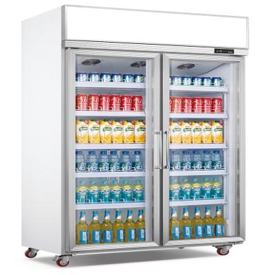 China Factory direct sale of Single-temperature cheap commercial refrigeration display cabinets, the best-selling vertical double door freezer for sale