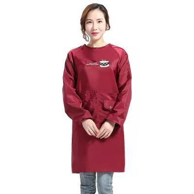 China Modern Best Selling Women's Kitchen Workwear Waterproof Oil-Repellent Portable Multifunctional Sheathed Apron Long for sale