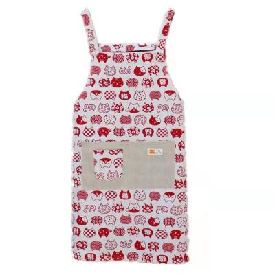 China Wholesale Modern Stain Fashion Simple Style Cotton Linen Apron Oil Proof Stain Proof Kitchen Apron for sale