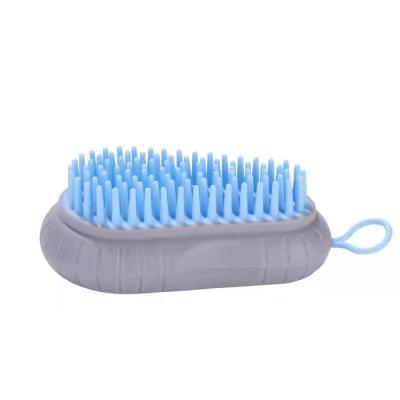 China All Natural Newest Silicone Bath Brush Household Hair Shampoo Soft Bath Children Adult Bathing Massage Brush for sale