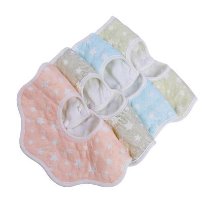 China Factory Direct Sales Washable Flower Shape Baby Bib Baby Bib 360 Feeding Degree Ring Baby Bib for sale