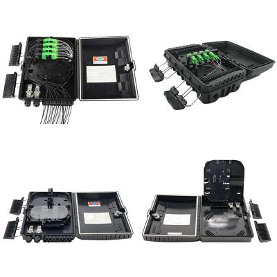 China Fiber Optic Equipment Kit FTTH Box 16 Core Fiber Optic Distribution ABS Black Box IP65 for sale