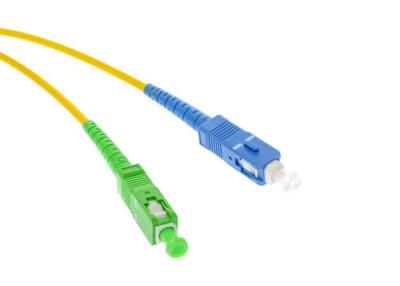 Κίνα Σκοινί μπαλωμάτων οπτικών ινών FTTH Sc στο Sc, ενιαίο καλώδιο μπαλωμάτων τρόπου οπτικό προς πώληση