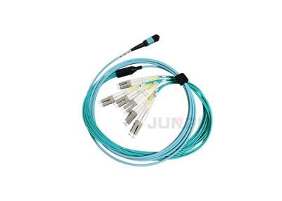 China 10 Meters Single Mode Patch Cord MPO To LC Male OM3 Fan Out Mpo Lc 8 Cores for sale