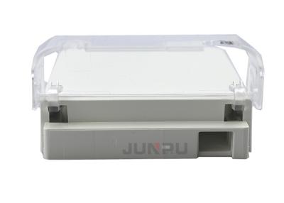 China Transparent Dust Cap Ftth Fiber Optic Termination Box PC ABS White Color for sale