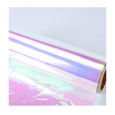 China Hot Selling Biodegradable Moisture Proof Laser Stretch Symphony Film Colorful Cellophane Stickers Film for sale