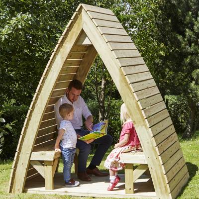 China Outdoor Furniture Modern Wooden Child Care Furniture With Shed Modern Outdoor Wooden Playhouse for sale