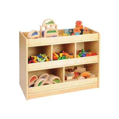 China Cheap Solid Wooden Wooden Kids Toy Book Shelf Modern Chinese Factory Montessori Furniture Kids Toys Preschool Bookshelf for sale