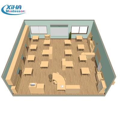 China Kindergarten Kindergarten Furniture Modern Wooden Shelf Furniture Wooden Shelf Kindergarten Preschool Furniture for sale