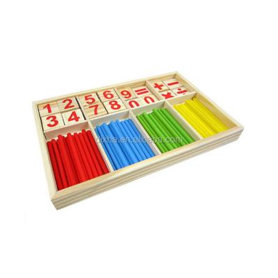 China Wooden Game Factory Price Early Learning Educational Mathematics Numbers Counting Toy for sale