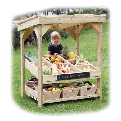 China Wholesale Modern Outdoor Toys Children Play Center Wooden Fruit Vegetable Display Rack for sale