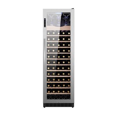 China 270L Constant Temperature Wine Cooler Smart Wine Fridge Wine Cooler with Stainless Steel Glass Door and Adjustable Temperature for sale