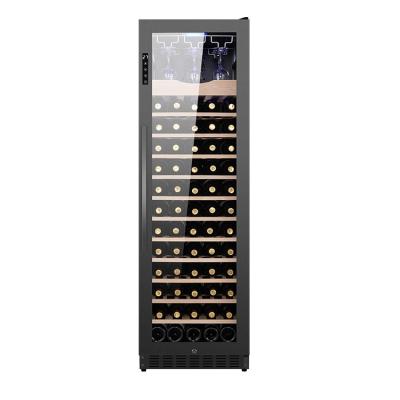 China 270L Wine Cooler Large Capacity Eco-friendly Wine Fridge With Titanium Clad Stainless Steel Door Household Use for sale