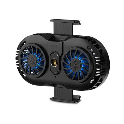 China ABS+Aluminum Alloy+Porcelain Big Gaming Cooler Radiator 2 Universal Fans Semiconductor Mobile Phone Cooling Surface for sale