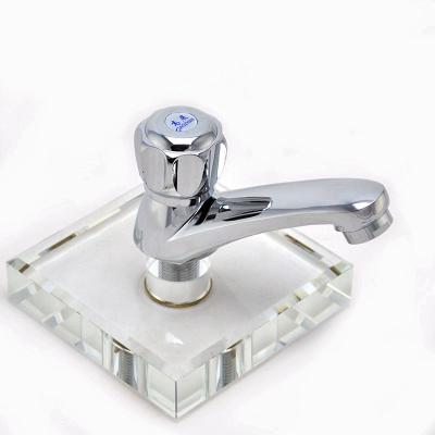 China Metered Faucets Wholesale Best Price Domestic Deck Mounted Single Handle Cold Water Taps Bathroom Basin Mixer Sink Faucets for sale