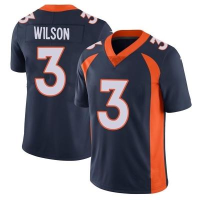 China 2022 Antibacterial New American Football Pique Jersey#3 Russell Wilson Vapor Limited Jersey for sale