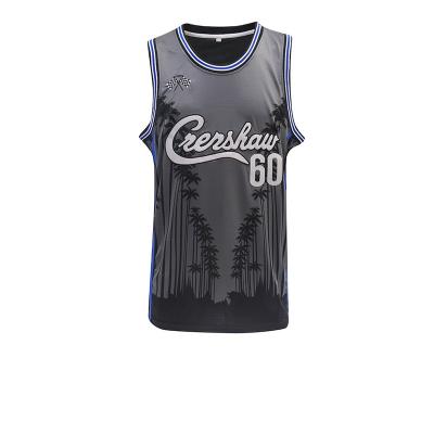 China Sublimation Antibacterial Basketball Invest Custom Team Embroidery Patch Fashion Design Mens Basketball Tank Tops for sale