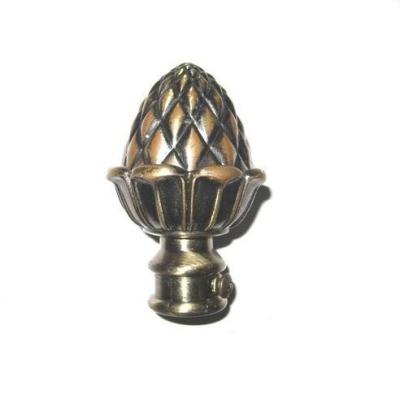 China Contemporary Curtain Rod Finial, metal curtain pole gable finials for sale