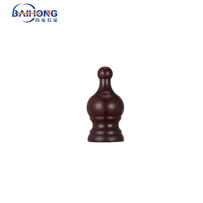 China Wooden curtain pole finials in contemporary special designs with various colors, curtain pole finials for sale