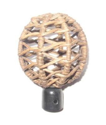 China Contemporary Curtain Rod Finial, rattan furniture curtain pipe endCap, rattan furniture raw material for sale