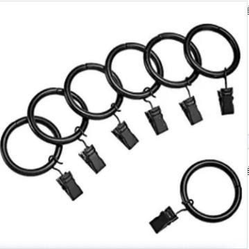 China Durable and Popular Curtain Accessories in China, Large Metal Curtain Rings with Hook Clips for sale