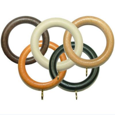 China Contemporary Wholesale Curtain Nature Wooden Color Rings For Curtain Rod for sale