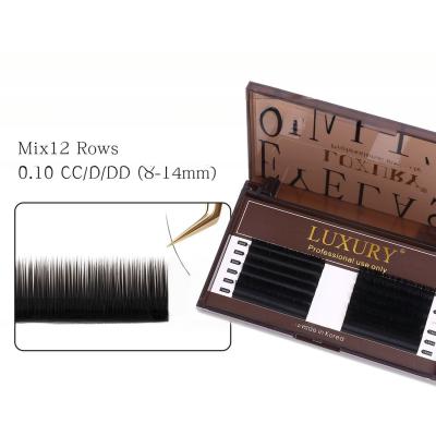 China Private Label Individual Silk Lashes Naturally Soft Eyelash Extensions 8-14mm 3D/5D/Yy Volume Lashes for sale