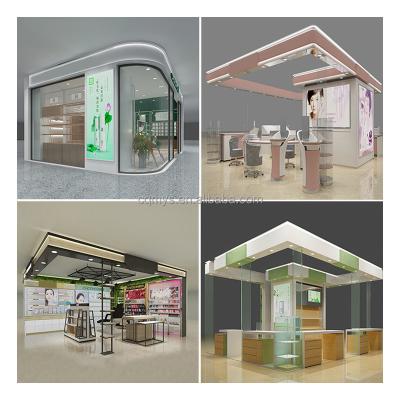 China New fashion modern style single-sided cosmetic shop retail makeup store layout customized design for sale