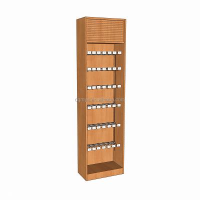 China MYS Rod Convenience Supermarket Single Sided Wood Rack Pegboard Shop Hanging Rack Food Display Rack For Grocery Store 650x350xH2400mm for sale