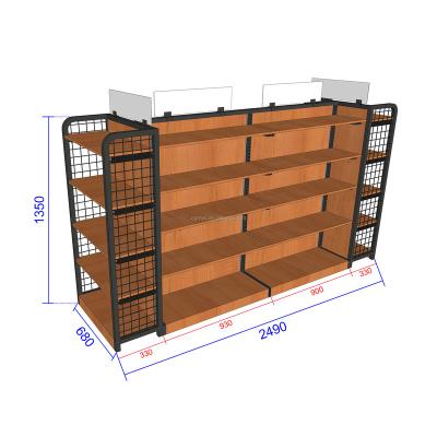 China MYS Single Sided Customized Gondola Supermarket Retail Shelf Double Side Display Stand 930x680xH1350mm for sale