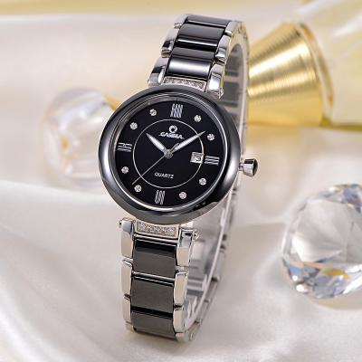 China CASIMA Automatic Date Stylish Waterproof Ceramic Ladies Watches Dress Watch Women Quartz Watch #2606 for sale