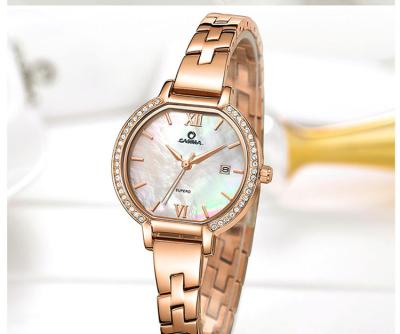 China CASIMA 2614 Water Resistant Bracelet Diamond Watch Women Watch Fashion Stainless Steel Tonneau Quartz Girl's Casual Watch for sale