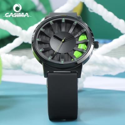 China CASIMA #CS2151 Water Resistant Cool Personality Men Watch Fashion Men Watch Street Silicone Band PVD Fashion Quartz Waterproof Coating Watch for sale