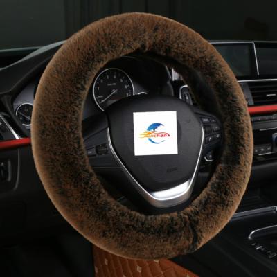 China Business / 36 -40cm Steering Wheel Cover Winter Luxury Universal Fit Fur Car Accessories for sale