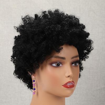 China Hot selling women's short hair wigs synthetic afro wig curly lady jerry style short bob wigs style lead wig for sale